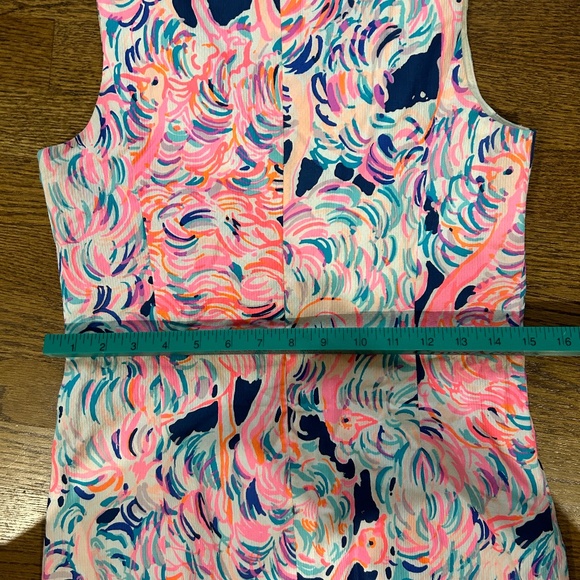 Lilly Pulitzer Pink Blue Print Shift Dress Tassels Preppy - Picture 5 of 11